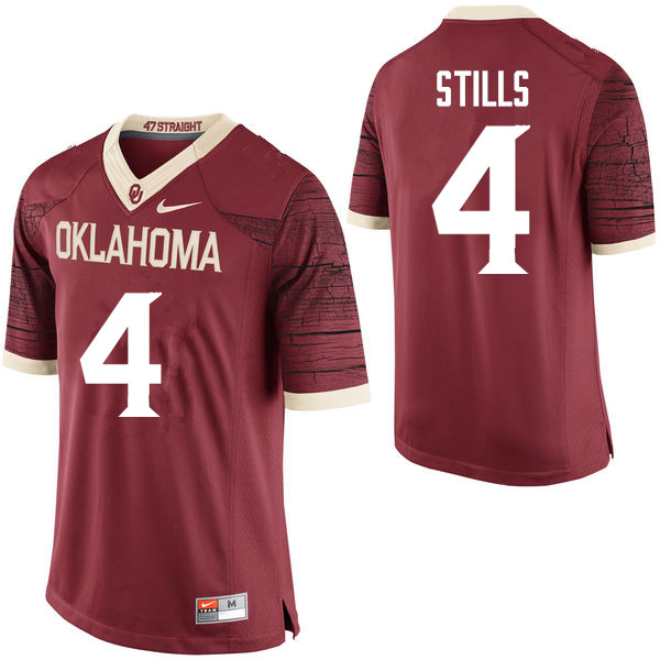 Men Oklahoma Sooners #4 Kenny Stills College Football Jerseys Limited-Crimson - Click Image to Close